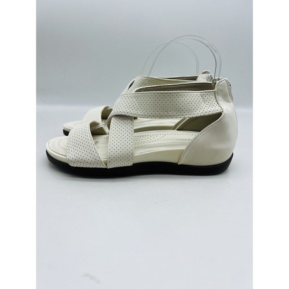 ALEXIS Bendel Women's Daere Perforated Crisscross Sandals - White, Size US 7.5M - Picture 6 of 8